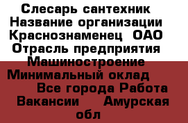 Слесарь-сантехник › Название организации ­ Краснознаменец, ОАО › Отрасль предприятия ­ Машиностроение › Минимальный оклад ­ 24 000 - Все города Работа » Вакансии   . Амурская обл.